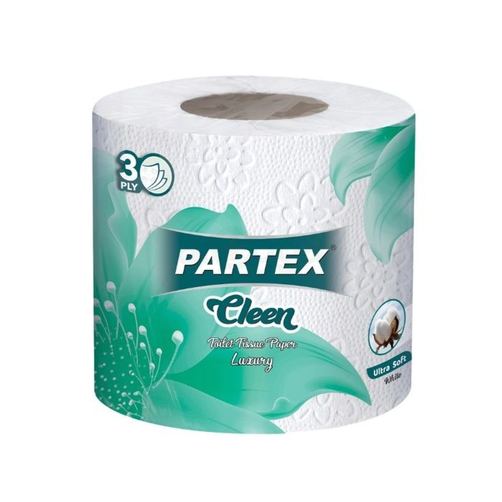 Partex Cleen Toilet Tissue White 3 Ply (98 x 110mm)