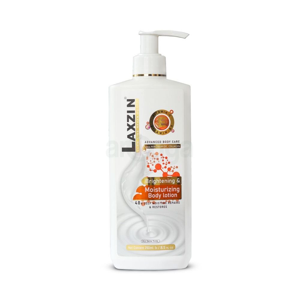 Laxzin Brightening & Moisturizing Body Lotion – 250ml with Vitamin E, Niacinamide & Collagen