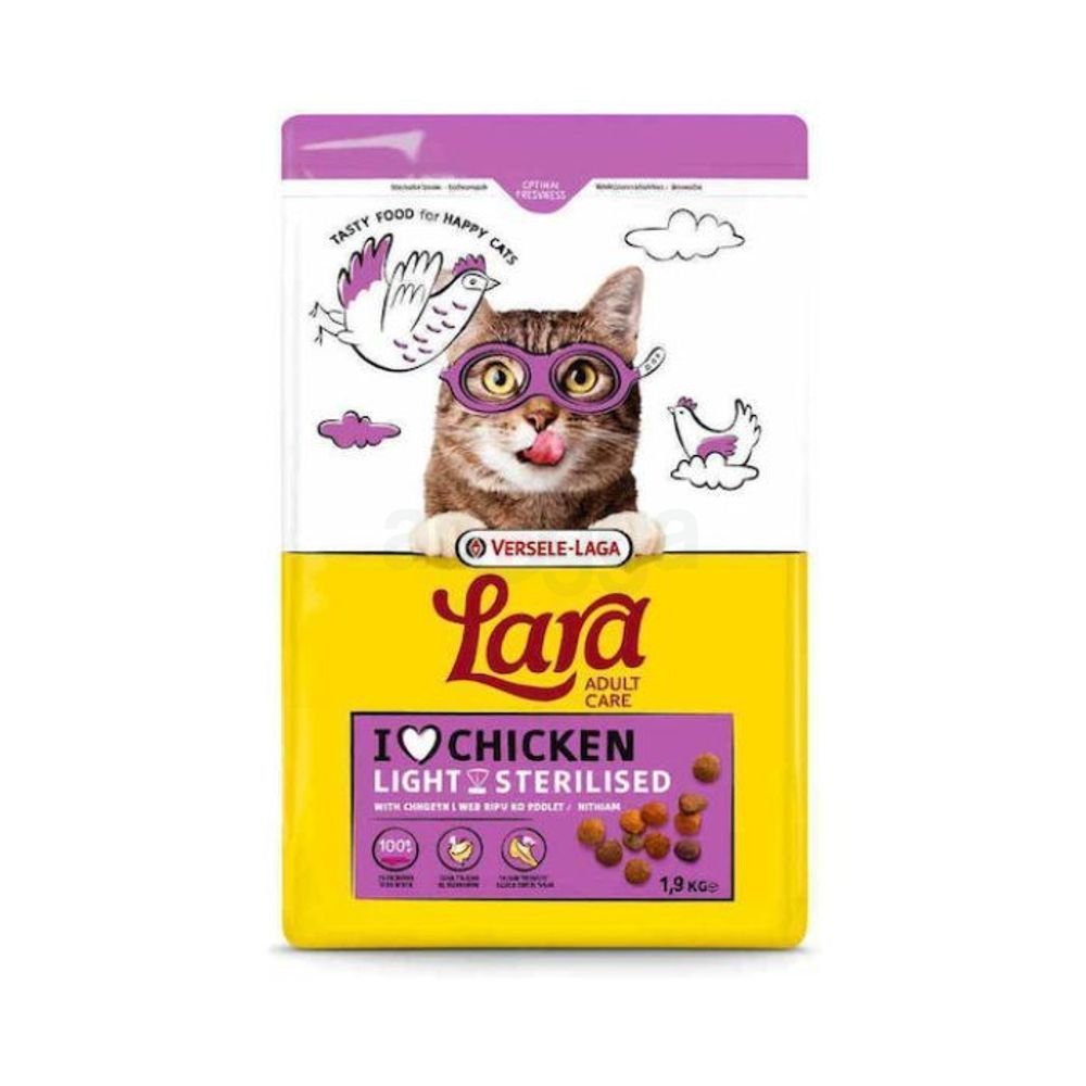 Versele Laga Lara Dry Cat Food Adult Care Light Sterilized Chicken 1.9Kg