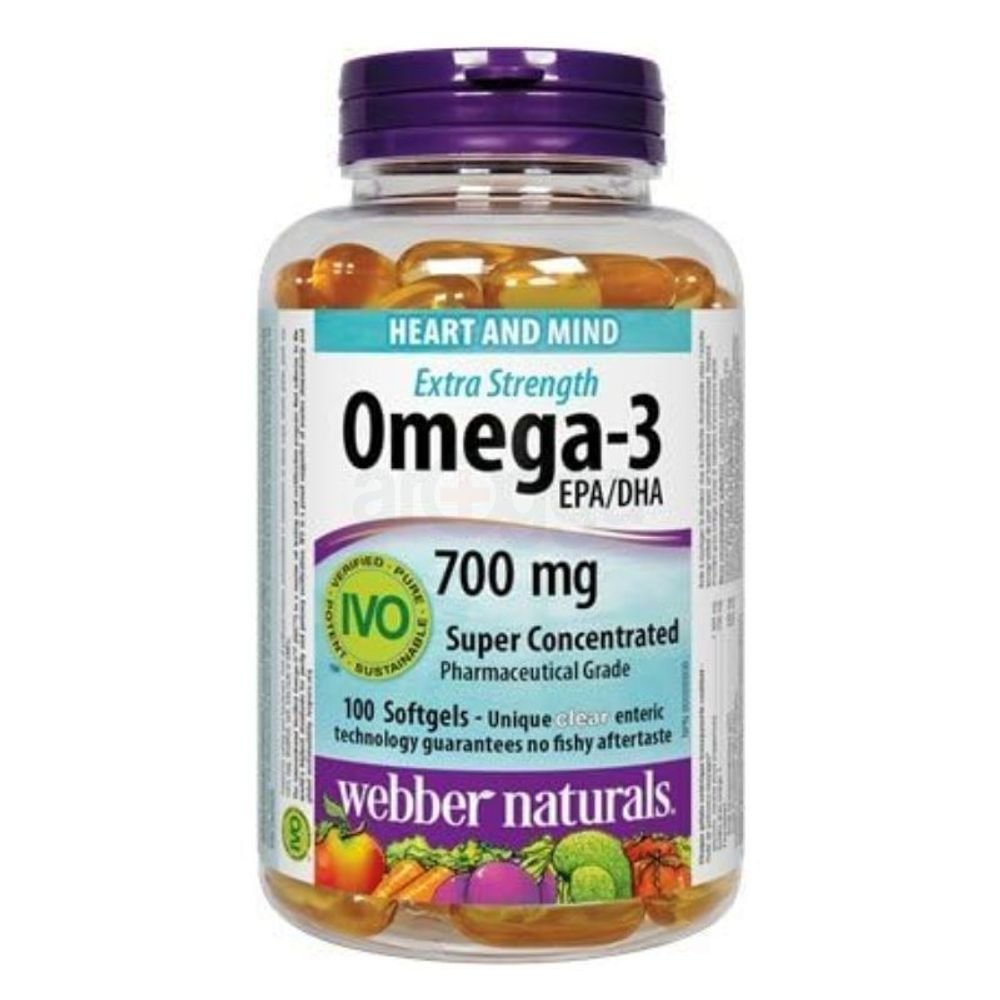 Webber Naturals Extra Strength Omega 3 Fish Oils 700mg 100 softgels