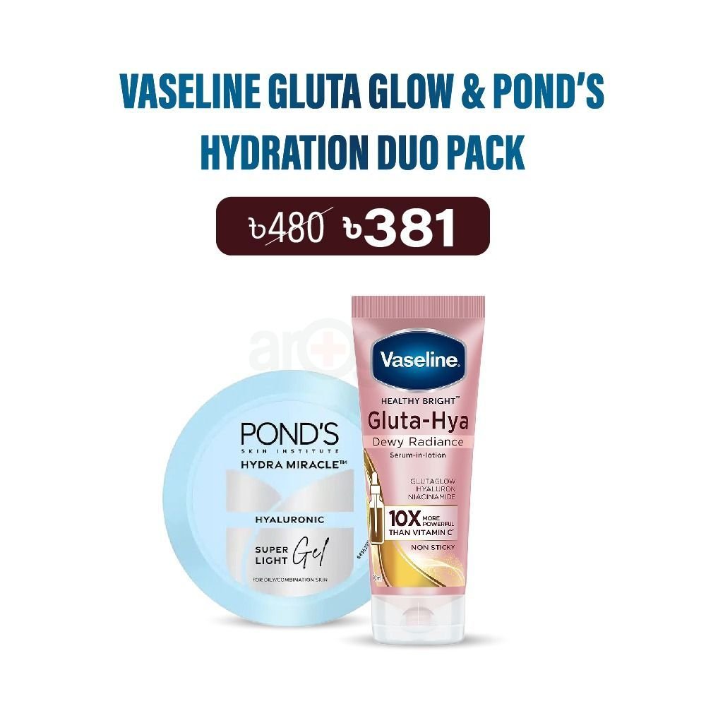 Vaseline Dewy Glow Moisture Combo(Dewy Radiance 70ml +Pond’s Super Light Gel Moisturiser 50ml)