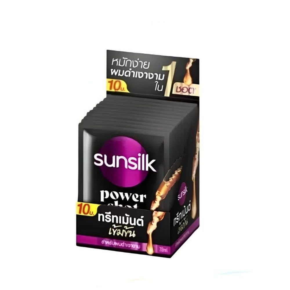 Sunsilk Treatment Power Shot Treatment Shiny Black  20mlX10's Pack