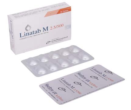 Linatab M 2.5 mg+1000 mg