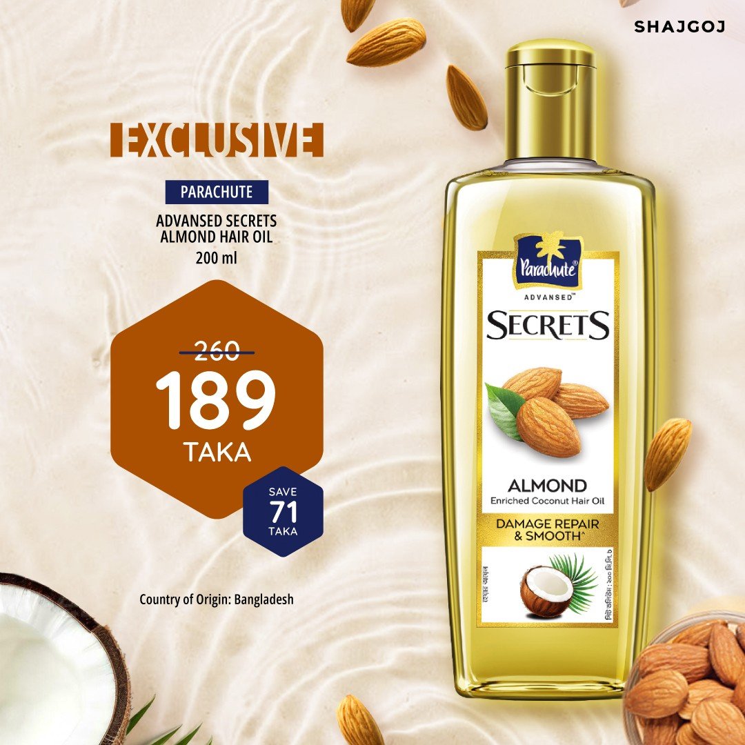 Parachute Advansed Secrets Almond Hair Oil 200ml