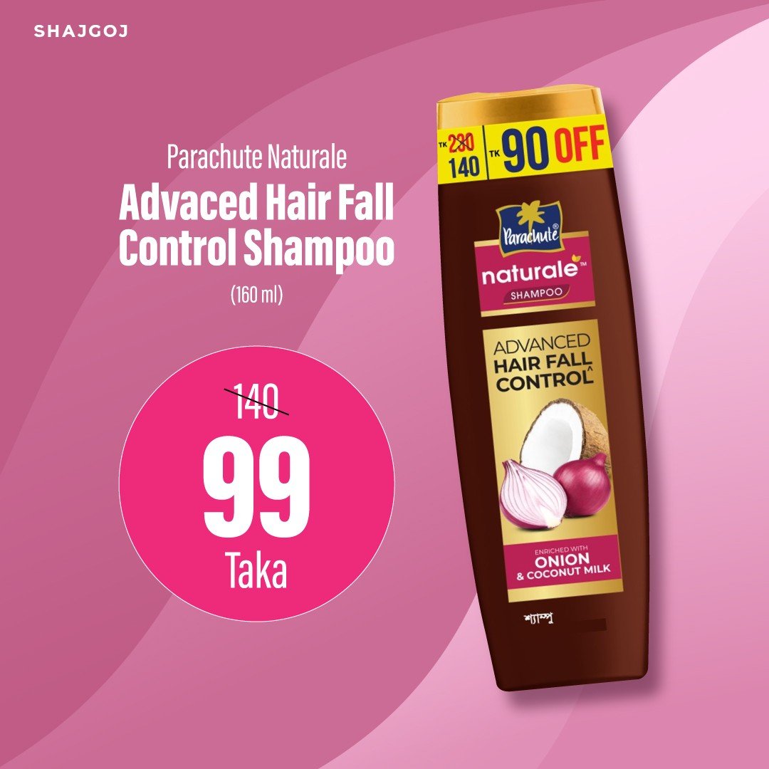 Parachute Naturale Shampoo Onion Hair Fall Control 160 ml